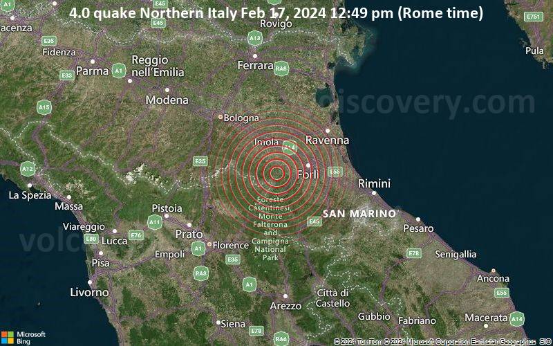 Quake Info Light Mag. 3.5 Earthquake Italy 48 km Northeast of