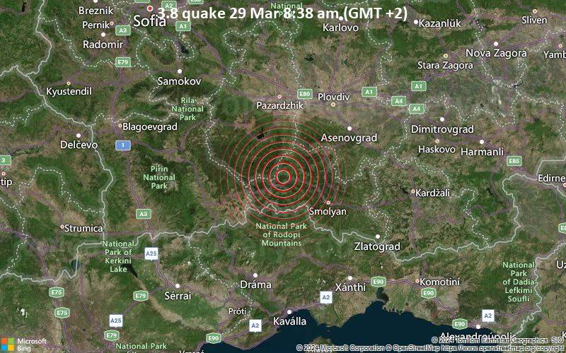 3.8 quake 29 Mar 8:38 am (GMT +2)