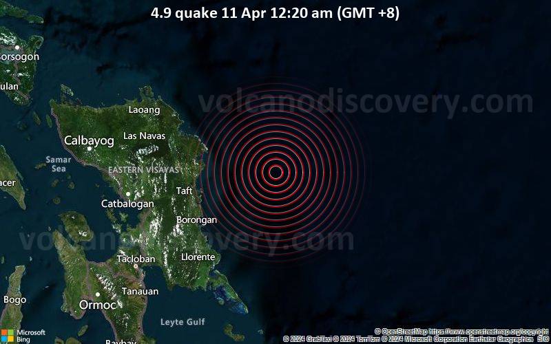 Strong Mag. 5.2 Earthquake - 46 km ESE of Dolores, Philippines, on ...
