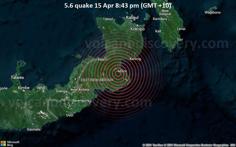 5.6 quake 15 Apr 8:43 pm (GMT +10)