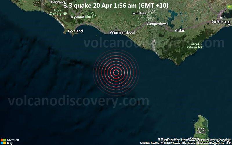 3.3 quake 20 Apr 1:56 am (GMT +10)