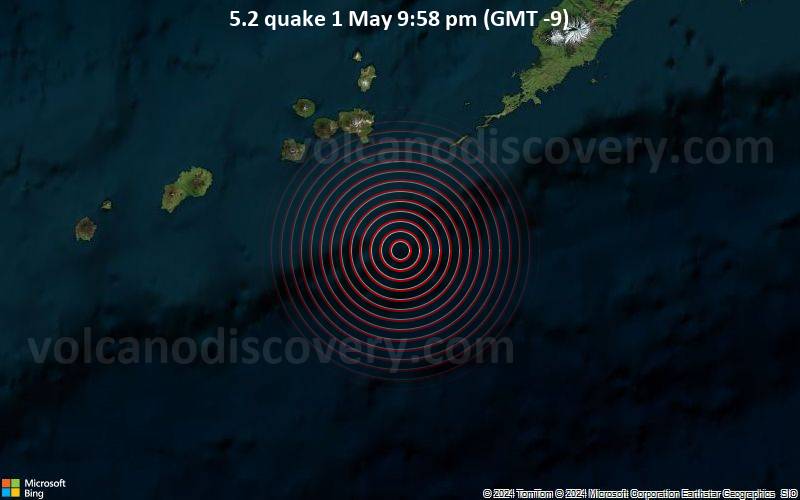 5.2 quake 1 May 9:58 pm (GMT -9)