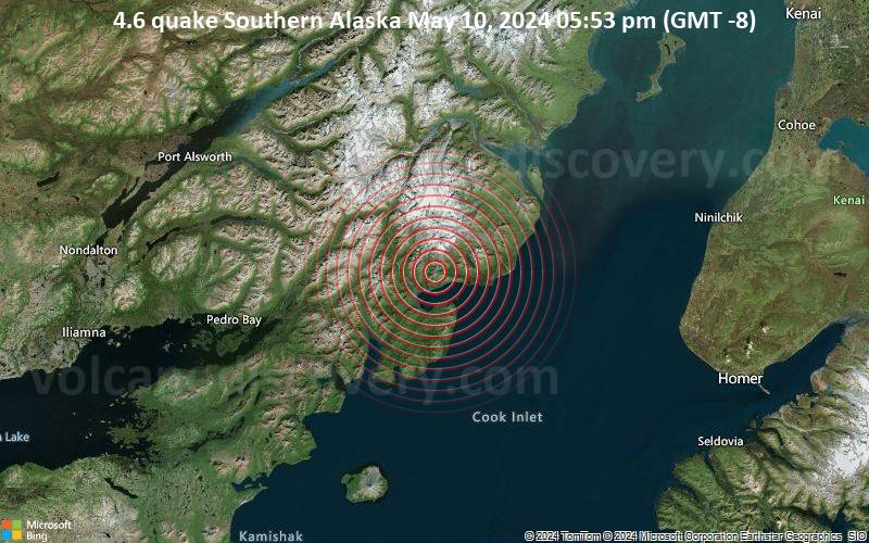 4.6 quake Southern Alaska May 10, 2024 05:53 pm (GMT -8)