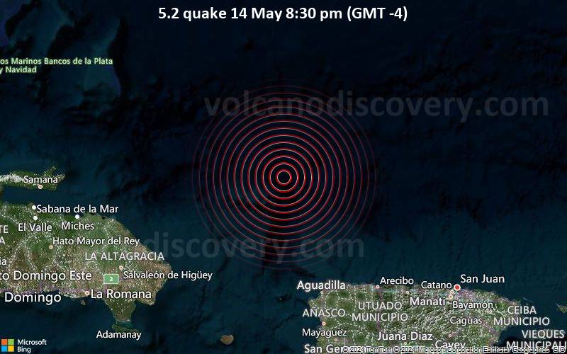 5.2 quake 14 May 8:30 pm (GMT -4)