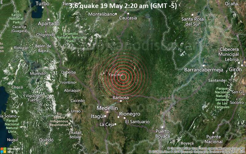3.6 quake 19 May 2:20 am (GMT -5)