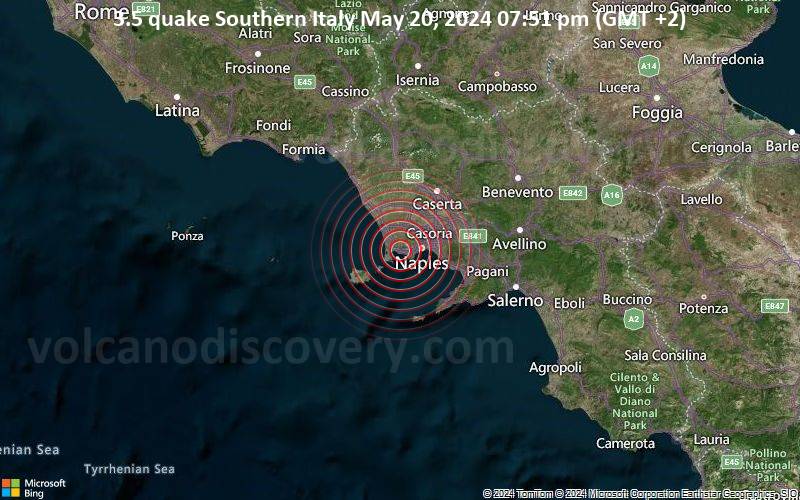 Leichtes Erdbeben der Stärke 3.5 - Southern Italy am Montag, 20. Mai 2024, um 19:51 (GMT +2)