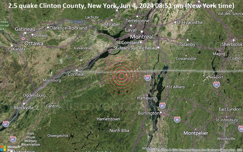 Schwaches Erdbeben Stärke 2.5 - 9 km S of Franklin, Canada, am Dienstag,  4. Juni 2024, um 20:51 (New York Zeit)