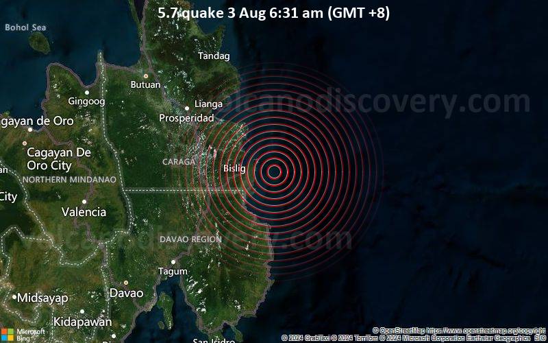 5.7 quake 3 Aug 6:31 am (GMT +8)