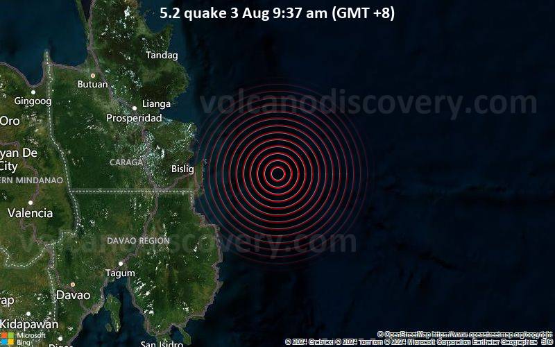 5.2 quake 3 Aug 9:37 am (GMT +8)