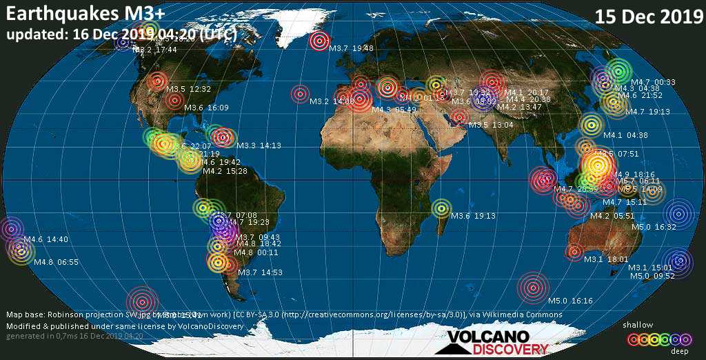 Terremoti Nel Mondo Rapporto Sismico Per Domenica 15 Dicembre 2019 9211