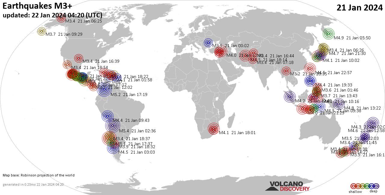 World Earthquake Report For Sunday 21 January 2024 VolcanoDiscovery   Quakes 21012024 