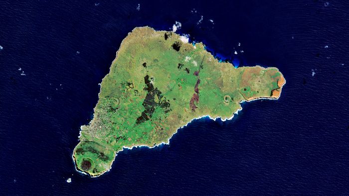 Satellite image of Easter Island (2019, ESA)