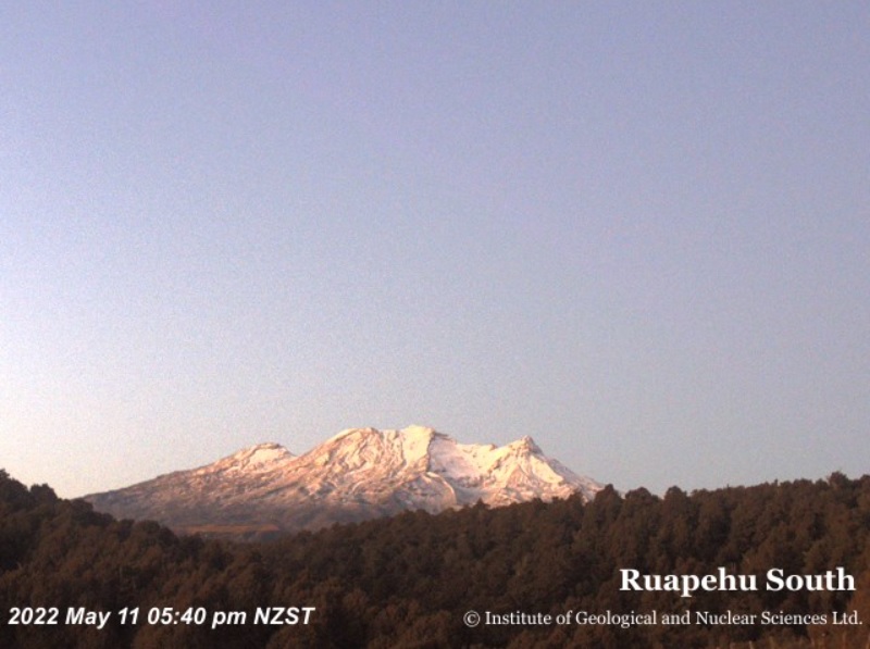 Ruapehu volcano today (image: GeoNet)