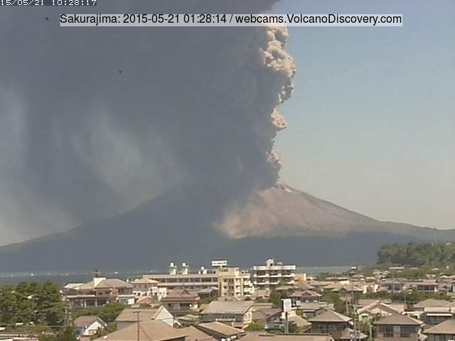 Strong explosion at Sakurajima yesterday