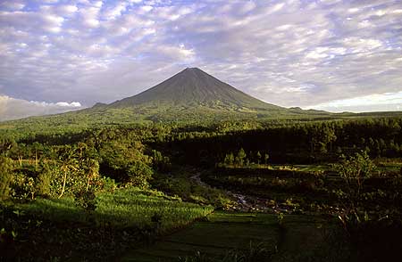 Semeru volcano from the south side