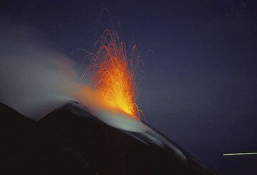 Eruption at Stromboli volcano - one of my first volcano photos taken on the volcano that changed my life... - click on photo to enter website!