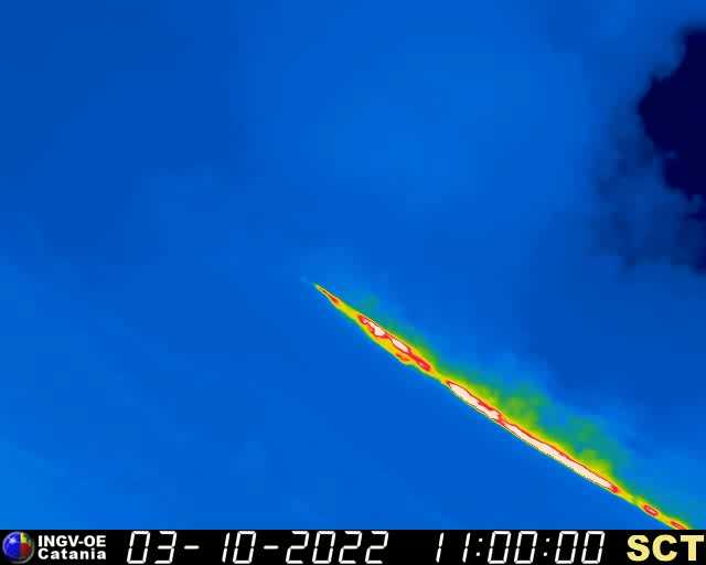 New lava flow at Stromboli volcano yesterday (image: INGV)