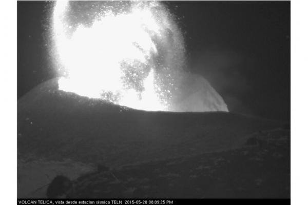 Eruption at Telica volcano on 20 May
