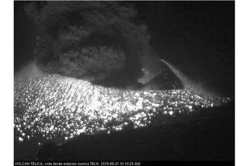 Eruption at Telica volcano on 21 May