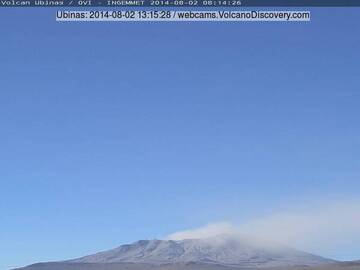 Ash / gas plume from Ubinas this morning