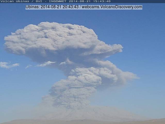 Powerful vulcanian explosion at Ubinas yesterday