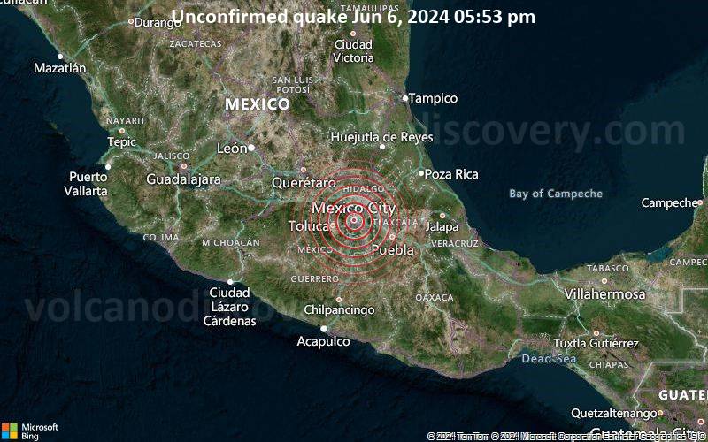 Unbestätigtes Erdbeben oder erdbebenähnliches Ereignis: 2 km südwestlich von Mexiko-Stadt, Mexico, Mexiko, vor 7 Minuten