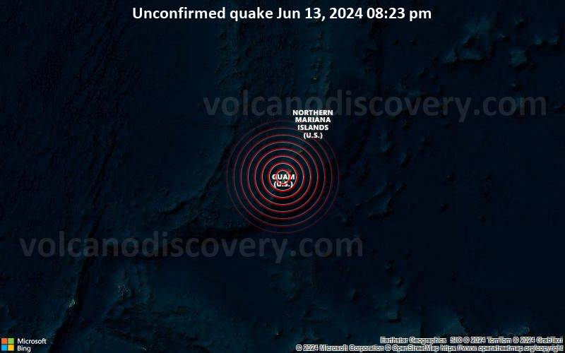 Unbestätigtes Erdbeben oder erdbebenähnliches Ereignis: Near Dededo Village, Dededo, Guam, vor 6 Minuten