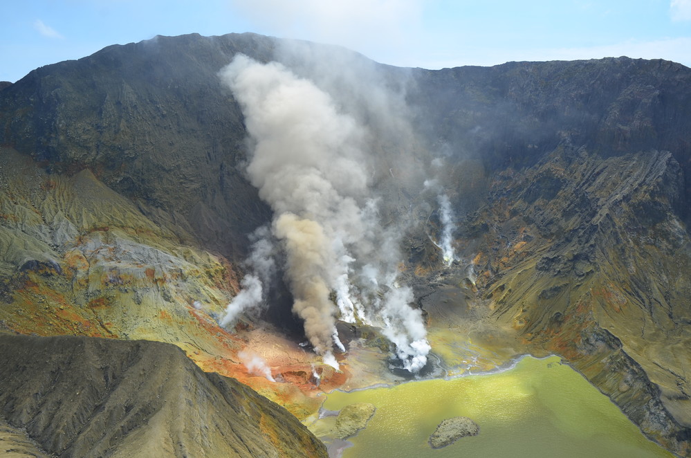 The activity at White Island volcano (image: GeoNet)