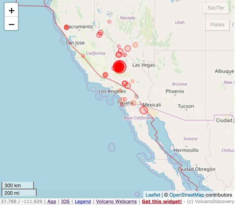 Latest Earthquakes in California, USA, Today: Past 24 Hours