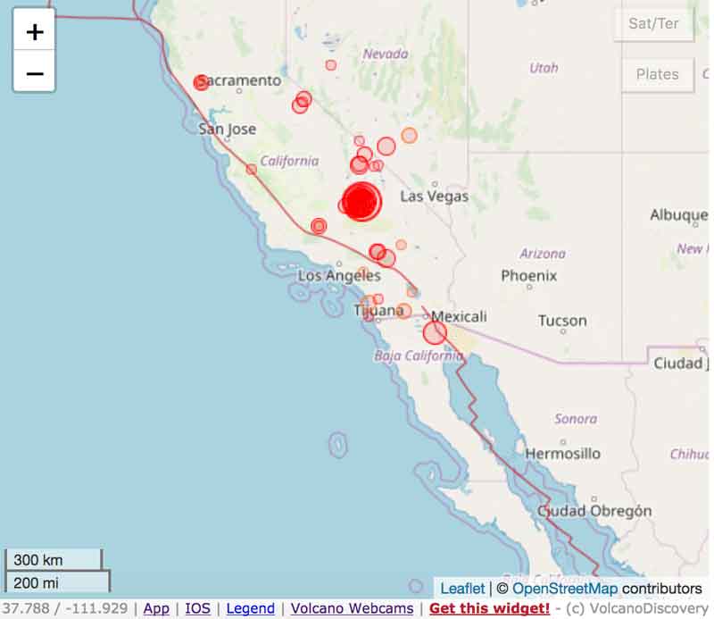 Recent California Earthquake Map Latest earthquakes in California interactive map & list: past 24 