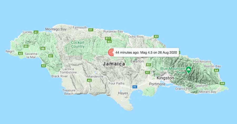 Jamaica Earthquakes Latest Quakes