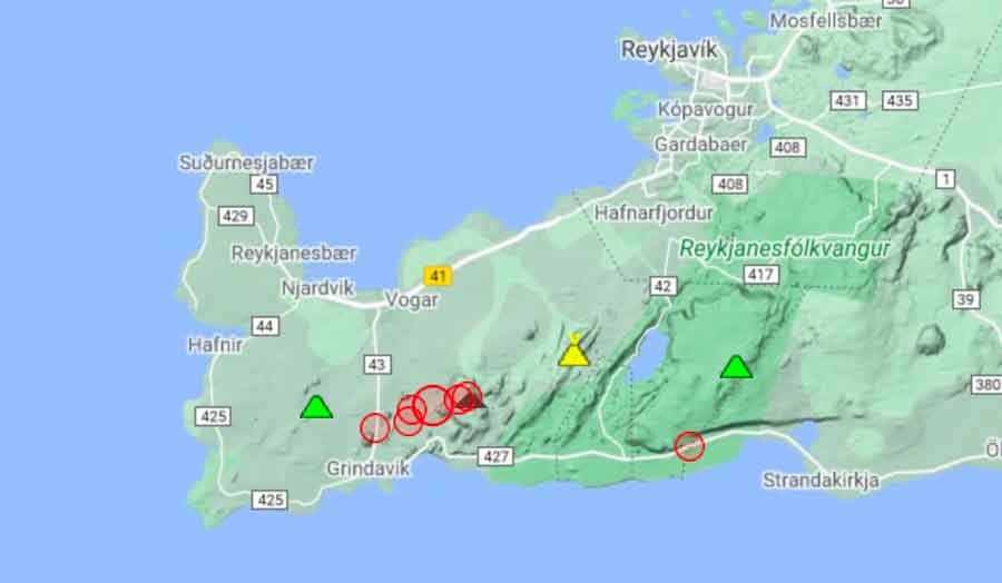 Volcanoes on the Reykjanes Peninsula, Iceland: Info and News ...