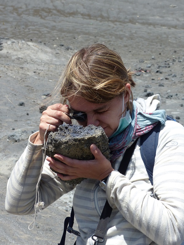 Taking a closer look at an old lava bomb from Bromo