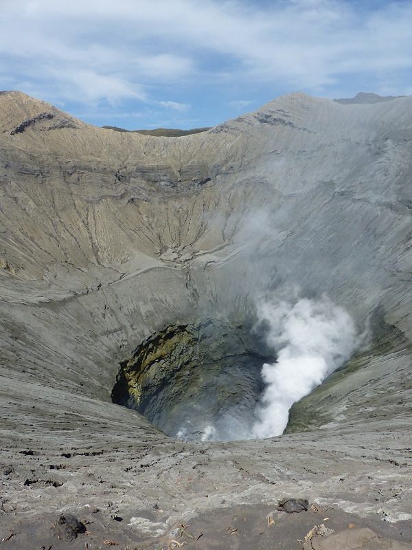 Das Innere des Kraters des Bromo