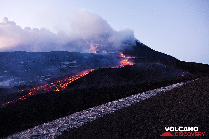 Etna's lava flow in late March 2017