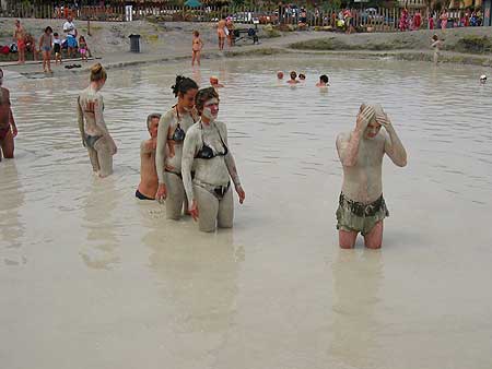 Volcanic "spa" (warm mud pools) on Vulcano Island