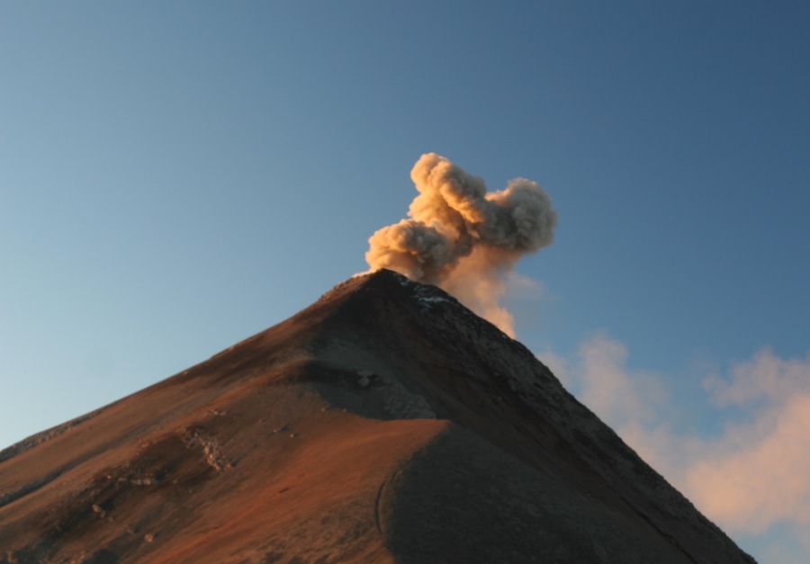 Fuego volcano in the morning