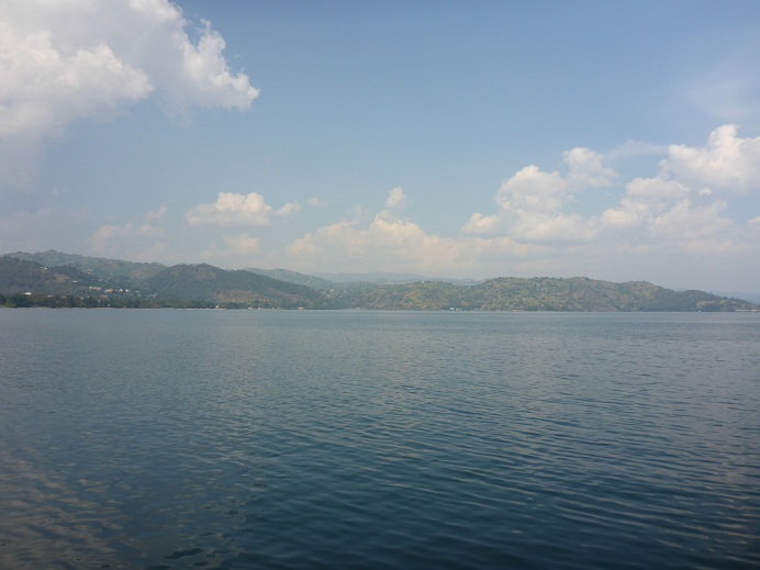 Lake Kivu from DR Congo, looking towards Rwanda