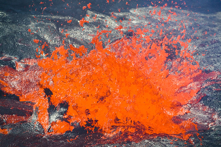 Exploding lava bubble