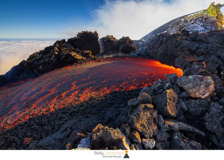 Etna's lava flow in January 2023 (image: Salvo Orlando / www.sicilylandscape.com)