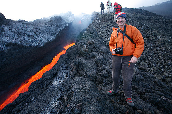 au niveau d'un skylight de l'Etna