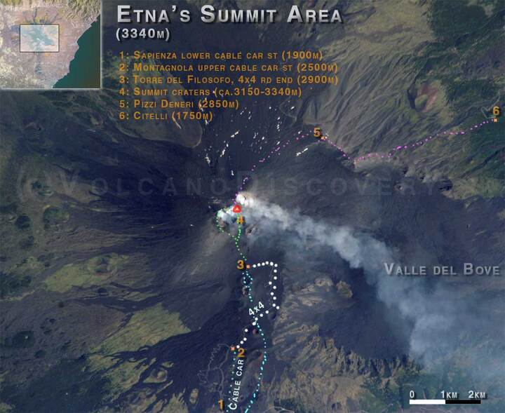 Itineraries on Etna