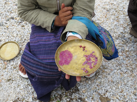 Collected rubies from a mine in Mogok