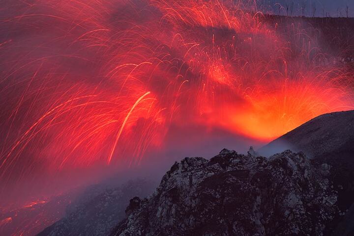 Eruption from Ibu volcano