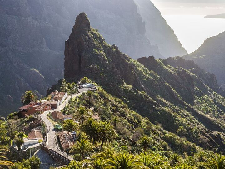 A volcanic dyke in the Masca valley on Tenerife