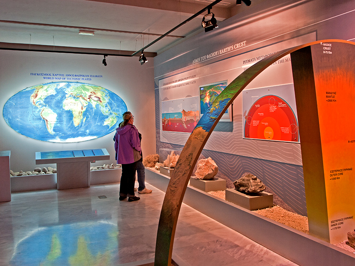 The geological exhibition at Sigri museum