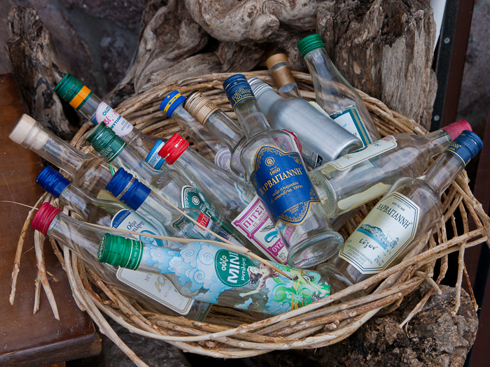 Ouzo - the famous drink of Lesvos island