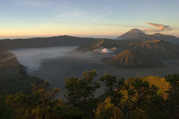 Sunrise from Panagjakan viewpoint overlooking the Tengger caldera