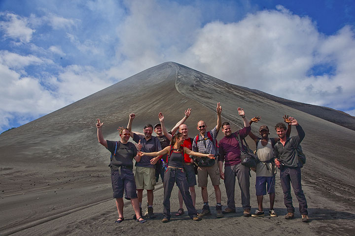 Group at Yasur volcano