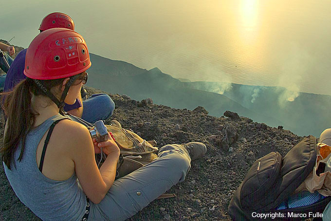 Watching the crater terrace